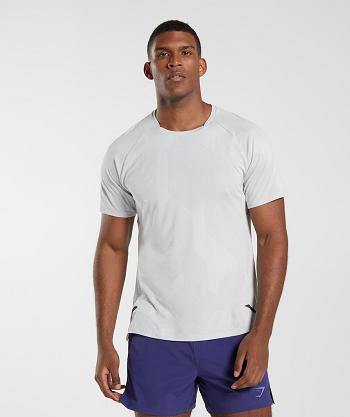 Pánské T Shirts Gymshark Apex Světle Šedé Bílé | CZ 2465PJJ